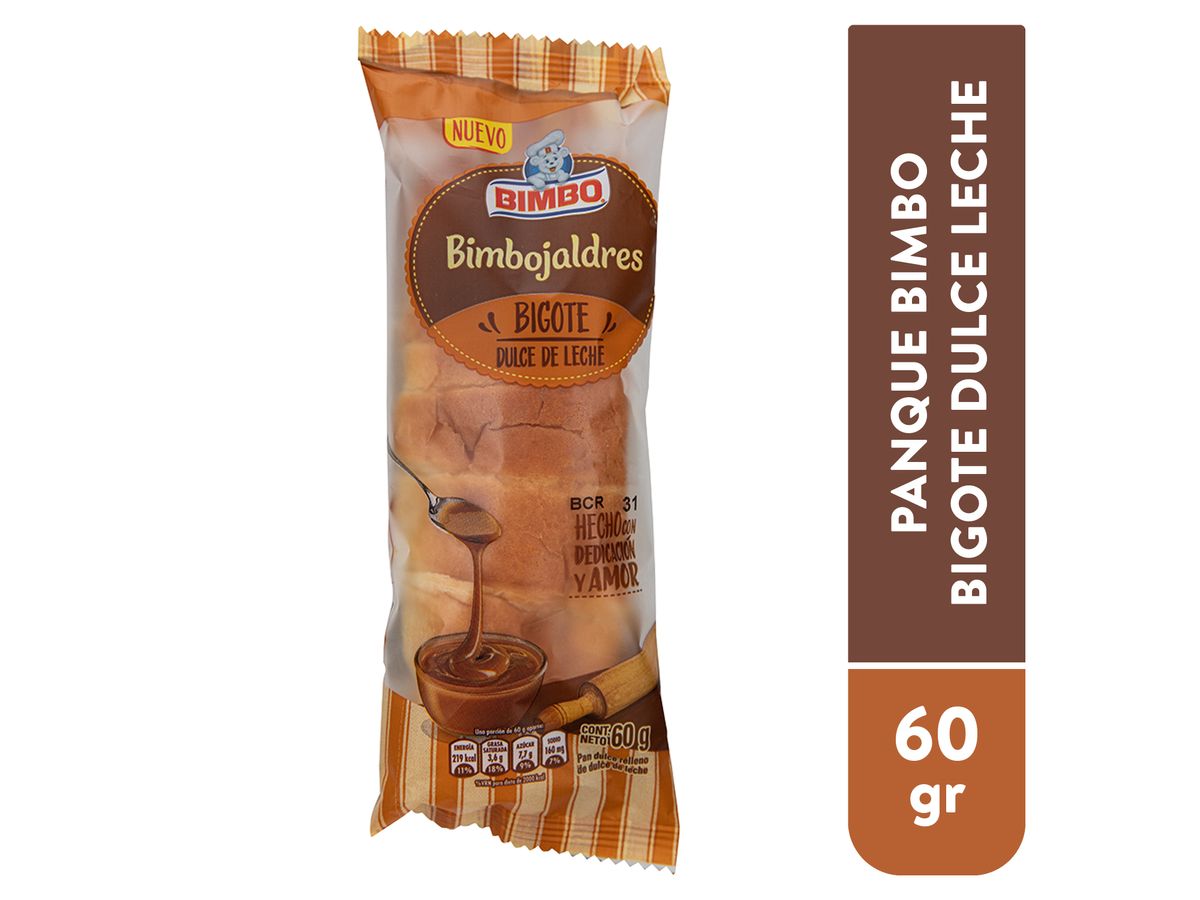 Panque Bimbo Bimbojaldres Bigote Dulce Leche - 60 g