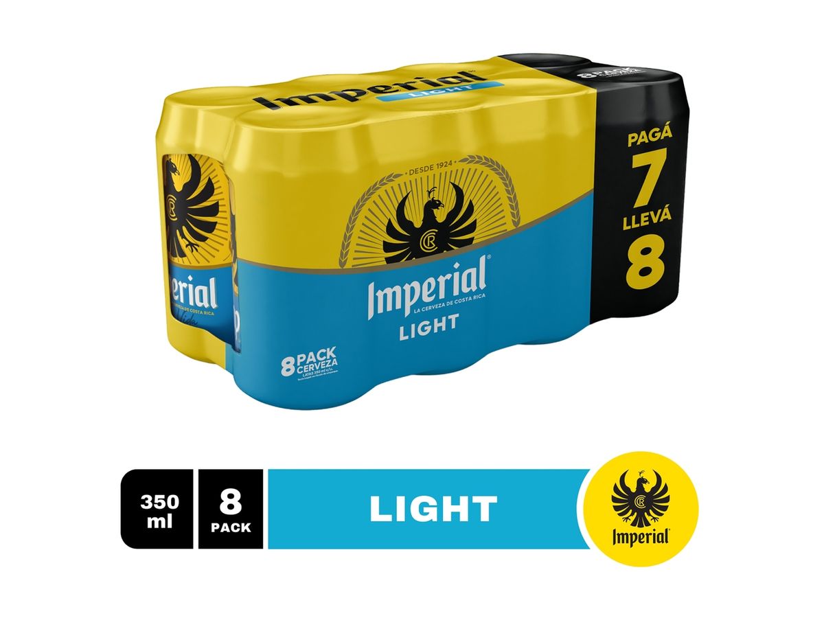 Cerveza Imperial Light Lata 7+1 Pack - 350ml