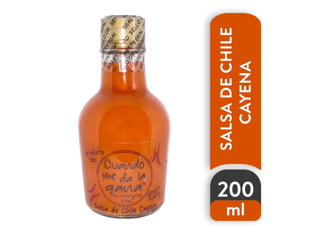 Salsa Cuando Me Chile Cayena Picante Fuerte -200ml
