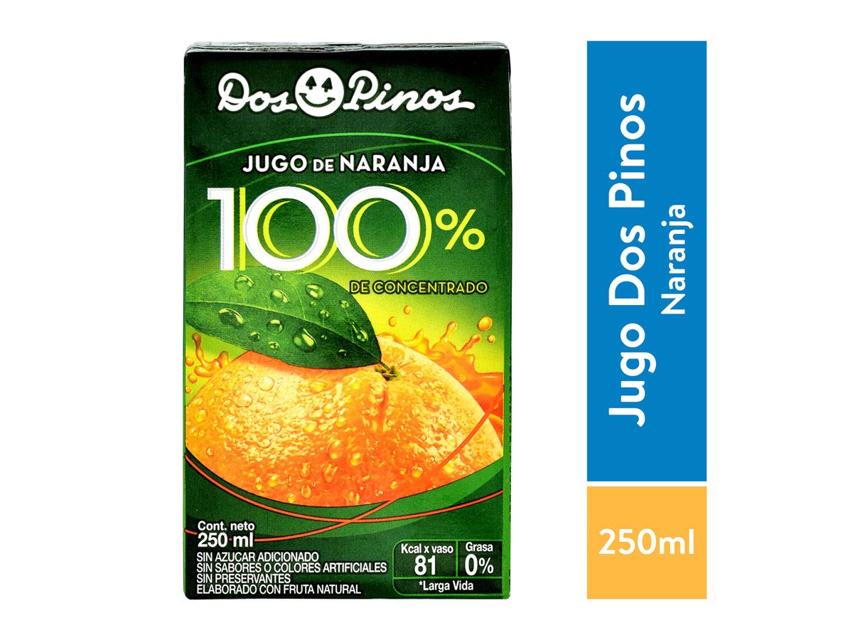 Jugo Dos Pinos 100 Naranja Tetra 250Ml
