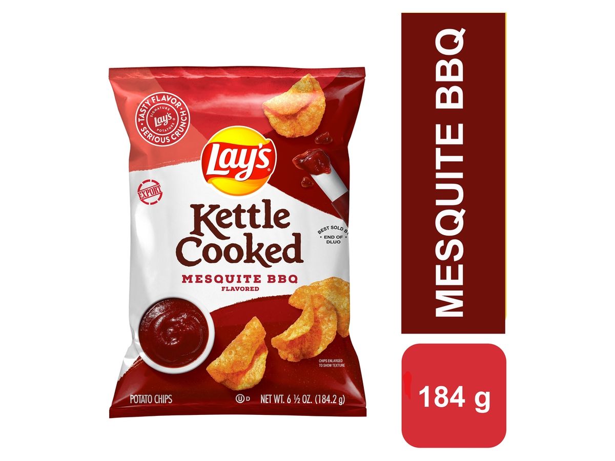 Papas Lay's kettle cooked sabor barbacoa - 184 g