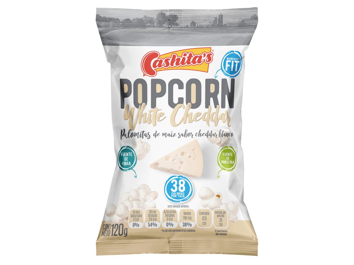 Snack Cashita's palomitas de maíz con queso cheddar - 120 g