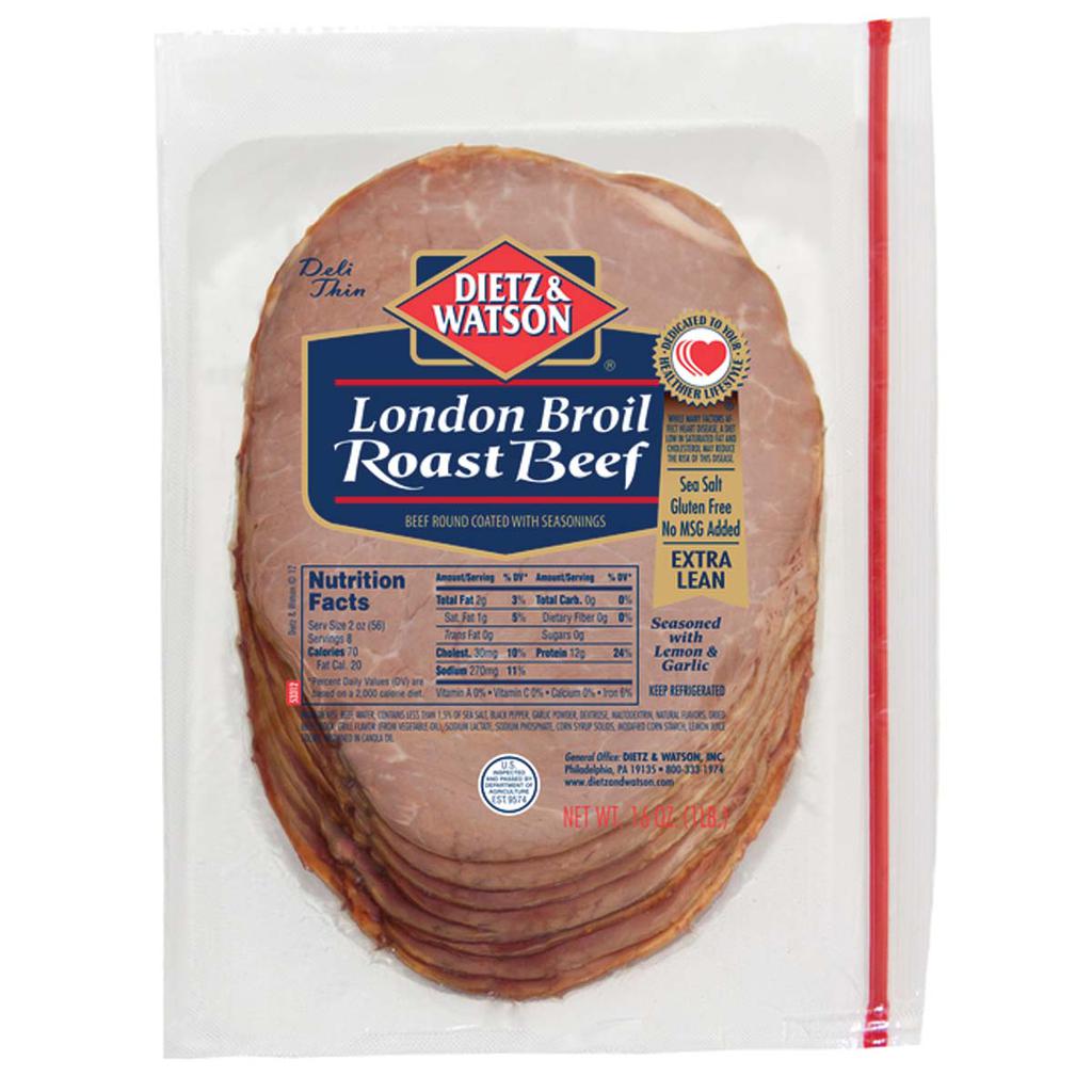 Dietz & Watson Roast Beef Tajado 454 g / 1 lb