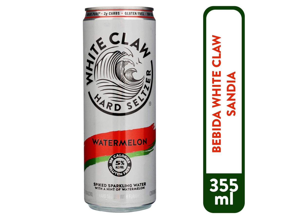 Bebida alcohólica White Claw sabor sandía - 355 ml