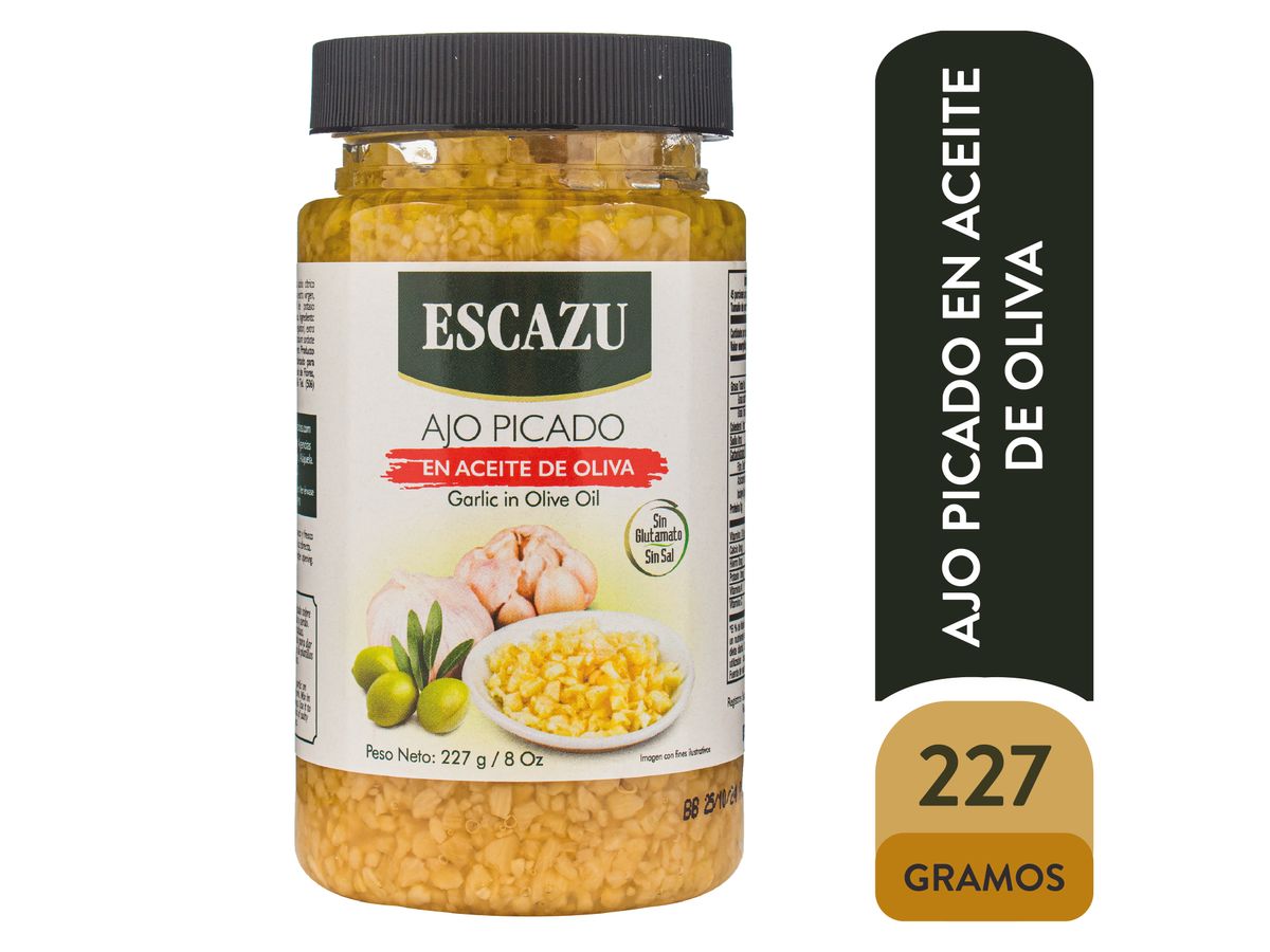 Ajo Escazu picado en aceite de oliva - 227 g
