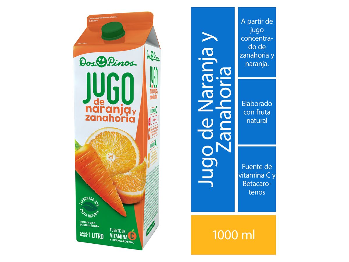 Jugo Dos Pinos Naranja Con Zanahoria - 1000ml