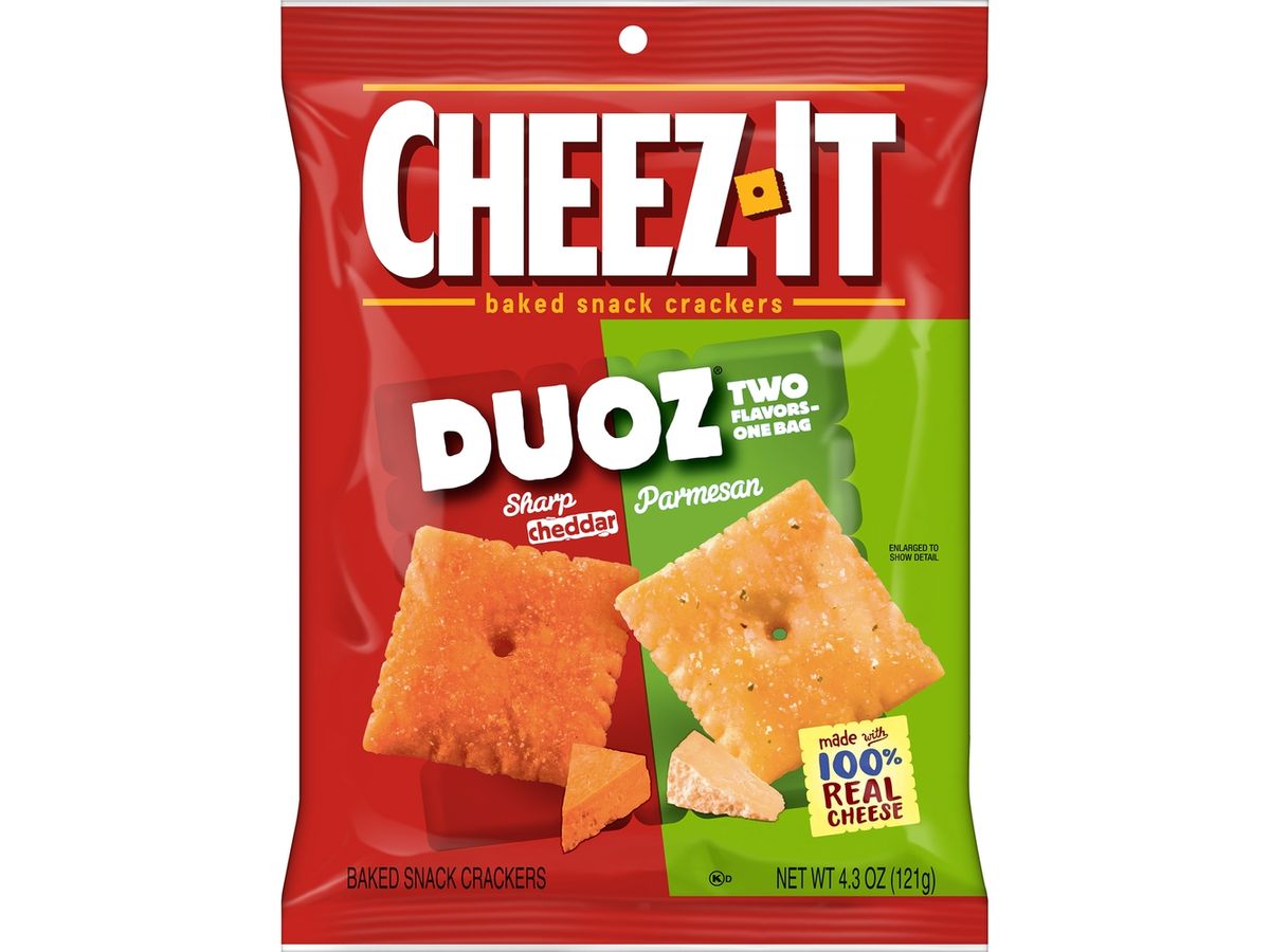 Galletas Kelloggs Cheez It Duoz Sabor a Queso Cheddar y Parmesano - 121g