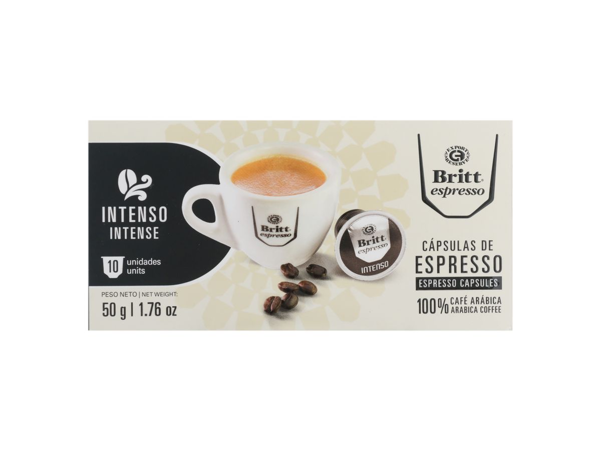Café Britt Cápsulas Espresso Intenso - 50 g
