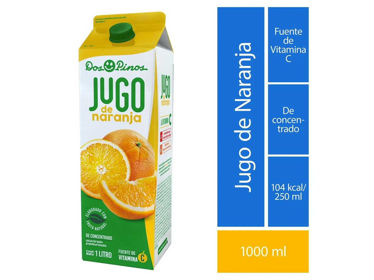 Jugo Dos Pinos Naranja Refrigerada - 1000ml
