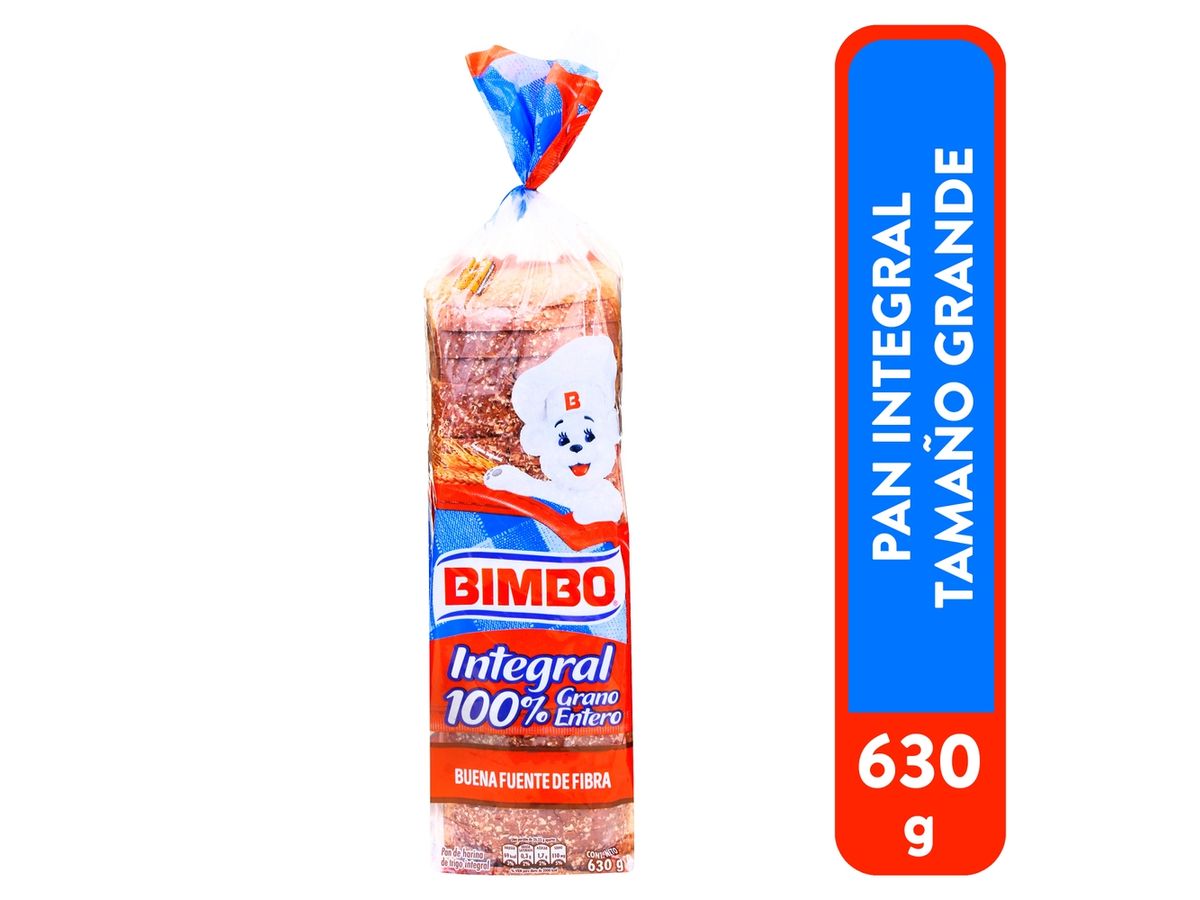 Pan Bimbo Para Sándwich Integral Fibra  - 630 g