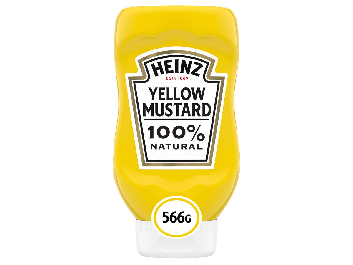 Mostaza Heinz yellow 100% natural envase plástico - 566 g