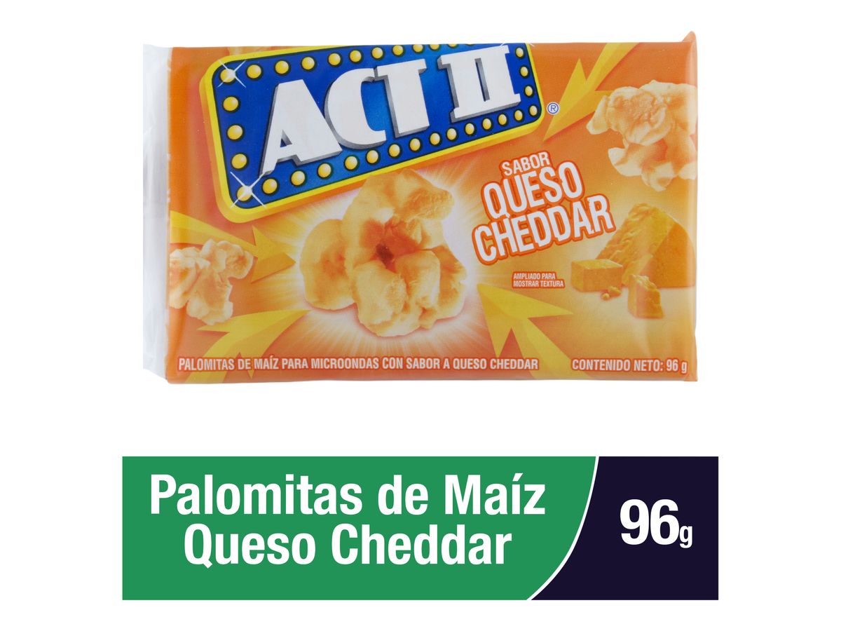 Palomitas de maíz Act II sabor queso cheddar - 96 g