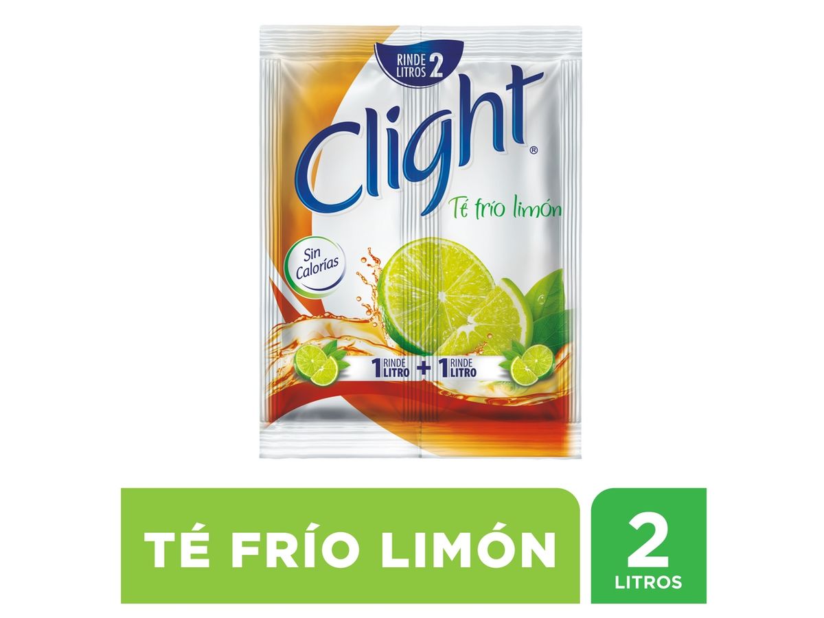 Bebida En Polvo Clight Sin Calorías Sabor Te Frío Limón Sobre - 14g